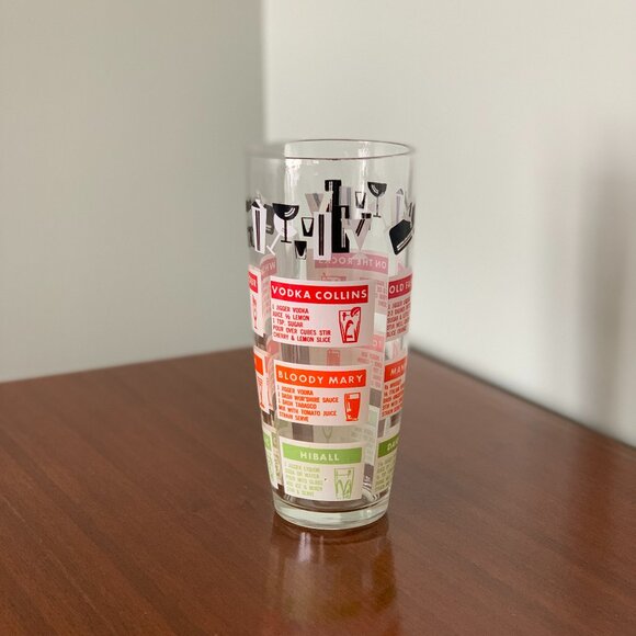 Glass Vintage Cocktail Shaker w/Recipes - Picture 9 of 14